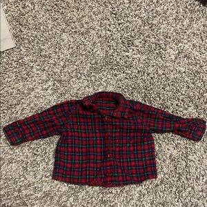 American Girl Red and Green Plaid Flannel
